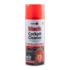 Полироль для пластика NOWAX Black Cockpit Cleaner клубника 450мл (NX00454)