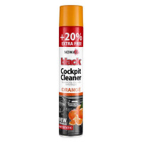 Полироль для пластика NOWAX Black Cockpit Cleaner апельсин 750мл (NX00703)