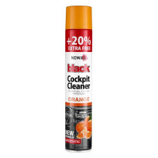 Полироль для пластика NOWAX Black Cockpit Cleaner апельсин 750мл (NX00703)