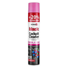 Полироль для пластика NOWAX Black Cockpit Cleaner жвачка 750мл (NX00709)