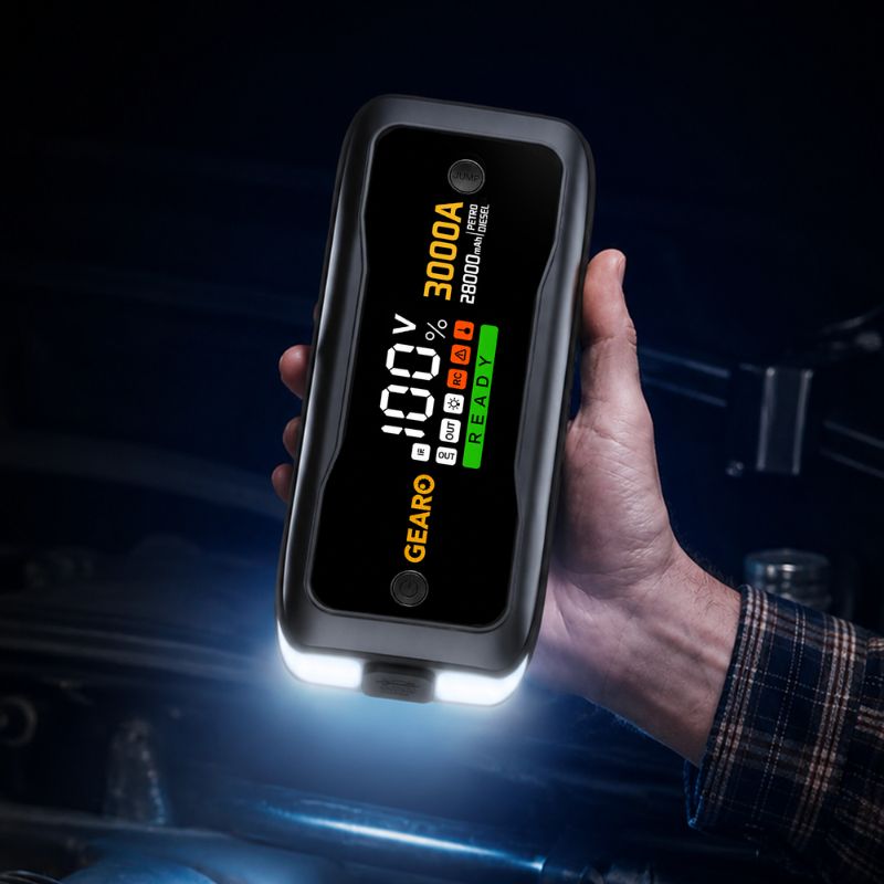 Бустер для авто с повербанком Gearo 28000mAh 3000А (GE0113)