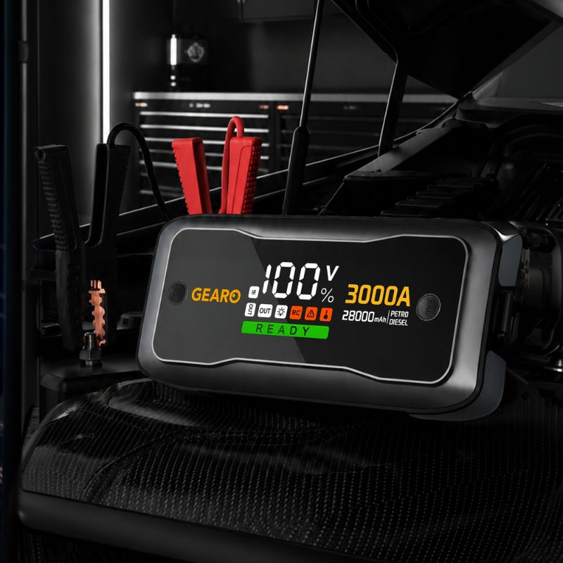Бустер для авто с повербанком Gearo 28000mAh 3000А (GE0113)