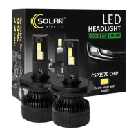 LED автолампи H4 Solar 100W 9000Lm 6500K 12V 24V CSP3570 комплект 2шт (8604S2)