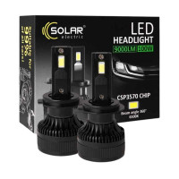 LED автолампи H7 Solar 12V 24V 100W 9000Lm 6500K CSP3570 комплект 2шт основне світло (8607S2)