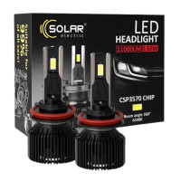 LED автолампи H8 H11 H16 Solar 12V 24V 130W 11000Лм 6500K CSP3570 комплект 2шт (8711S2)