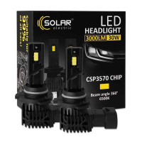 LED лампи для авто HB3 9005 Solar 12V 24V 30W 3000Lm 6500K CSP3570 комплект 2шт (8405S2)