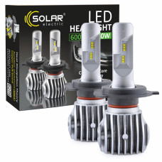 Світлодіодні лампи НB4 для авто SOLAR Led автолампи 6500K 6000Lm (8604)