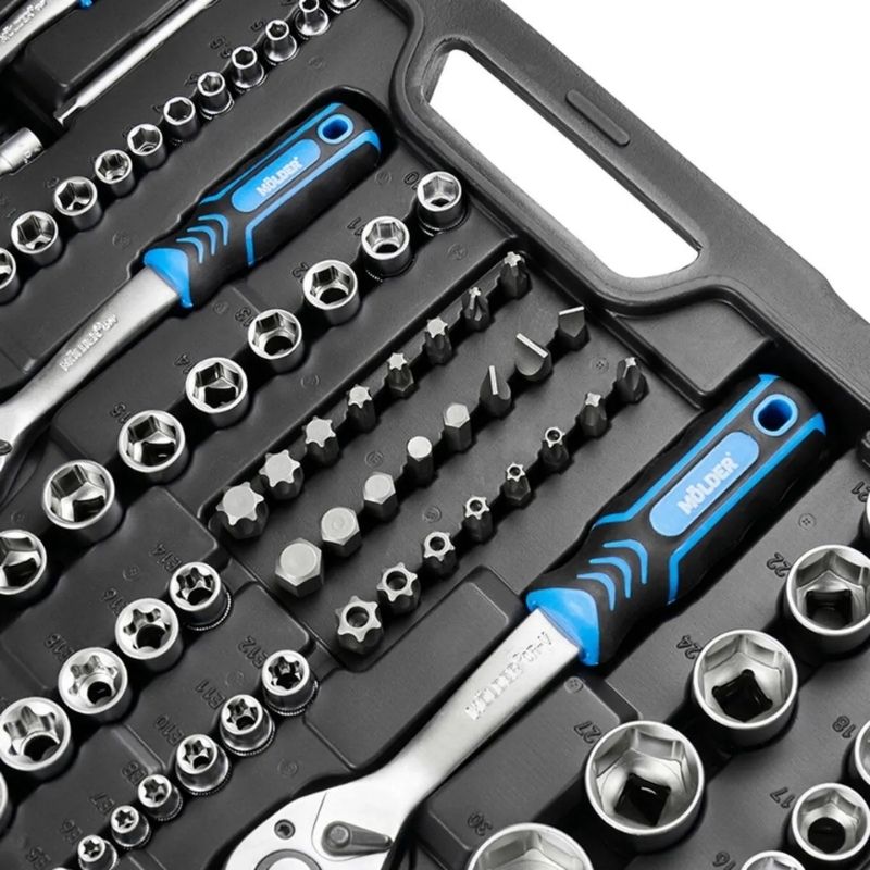 Набор инструментов 1/2" 1/4" 3/8" 151шт CrV Molder в кейсе (MT60151)