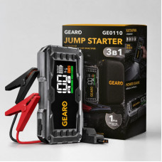 Бустер для авто с автокомпрессором и повербанком Gearo 16000mAh 1000А (GE0110)