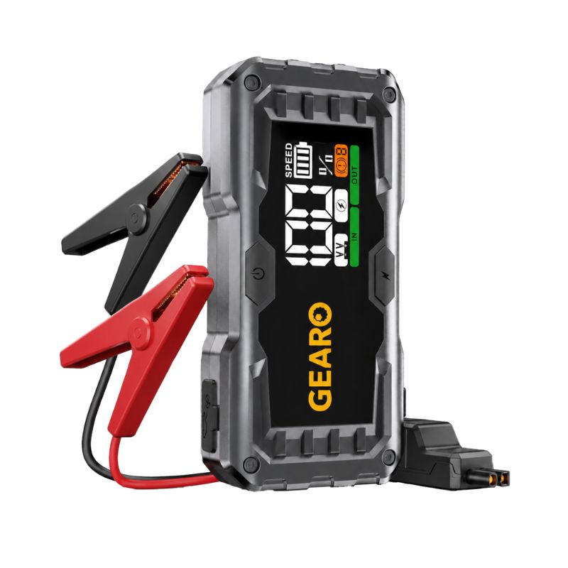 Бустер для авто с автокомпрессором и повербанком Gearo 16000mAh 1000А (GE0110)