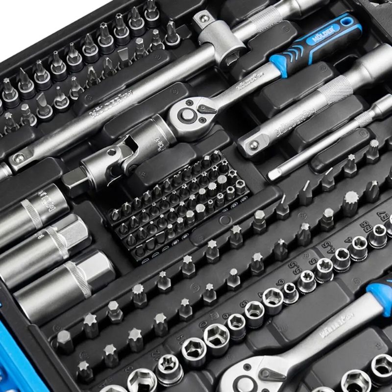 Набор инструментов 1/2" 1/4" 3/8" 219шт CrV Molder в кейсе (MT60219)