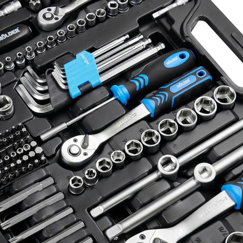 Набор инструментов 1/2" 1/4" 3/8" 233шт CrV Molder в кейсе (MT60233)