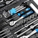 Набор инструментов 1/2" 1/4" 3/8" 233шт CrV Molder в кейсе (MT60233)