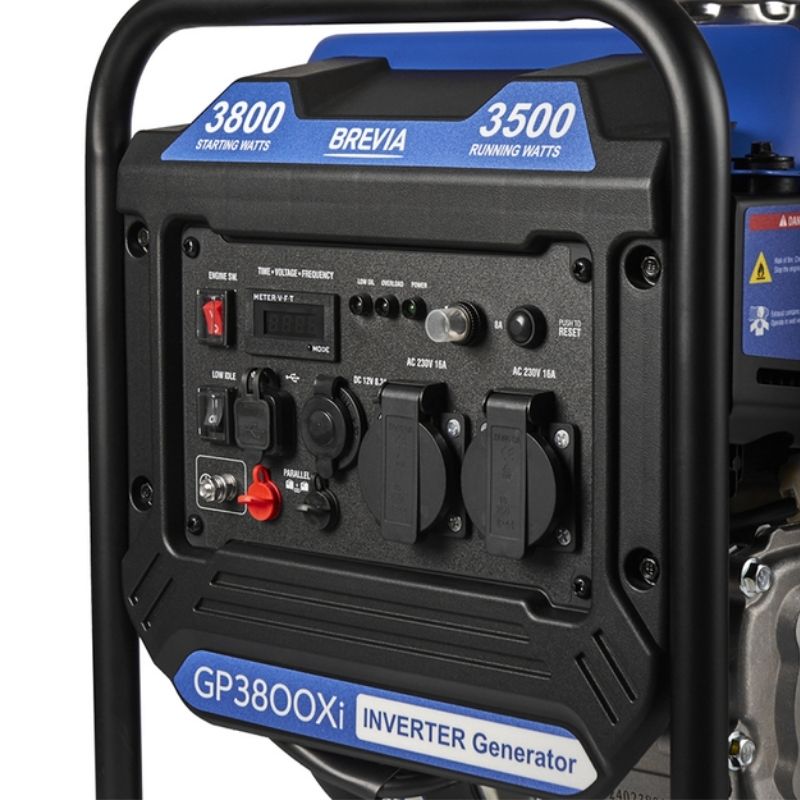 Инверторный бензиновый генератор BREVIA 3.8 кВт с AVR 230В чистая синусоида (GP3800Xi)