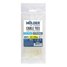 Хомути пластикові 3.6х150мм MOLDER білі 100 шт (MA26315)