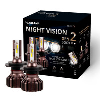 Світлодіодні Led лампи H4 Carlamp Night Vision Gen2 5000 Lm 5500 K (NVGH4)
