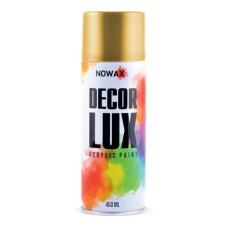 Акриловая краска глянцевая металлик золотая NOWAX Decor Lux 450 мл METALIC GOLD (NX48058/NX65058)