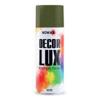 Акриловая краска матовая зеленая NOWAX Decor Lux 450 мл 6003 (NX48051/NX65051)