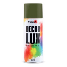 Акриловая краска матовая зеленая NOWAX Decor Lux 450 мл 6003 (NX48051/NX65051)