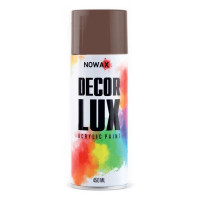Акриловая краска глянцевая коричневая NOWAX Decor Lux 450 мл 8027 (NX48055/NX65055)