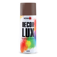 Акриловая краска глянцевая коричневая NOWAX Decor Lux 450 мл 8027 (NX48055/NX65055)