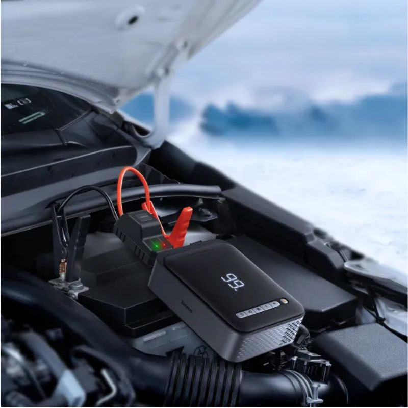 Бустер для авто Baseus Super Energy 500-1000А 8000mAh с компрессором, Power Bank и LED-фонарём (CGCN000001)