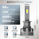 Світлодіодні автолампи CARLAMP 99% сумісності з вашим авто Ultra Vision H1 12000 Lm 6500 K (UVH1)